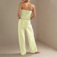 thumbnail image 3 of Pantalones Conjunto Mujeres 2 Piezas Outfits Dressy Raya Impresa sin Mangas Tube Top, Bolsillos de Piernas Anchas, 3 of 7