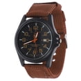 thumbnail image 1 of Reloj de pulsera de cuarzo para hombre, de nailon tejido, deportivo, de moda, con calendario, de cuarzo (marrón), 1 of 5