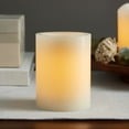 Inglow® Flameless Real Wax LED Pillar Candle, Cream