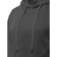 thumbnail image 4 of A2Y Women's Solid Cropped Cut Off Hooded Pullover Sweatshirt Charcoal S, 4 of 5