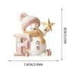 thumbnail image 3 of Lilixerw Pink Snowman 26 Letter Christmas Tree Ornament,2D Flat Acrylic Hanging Pendant for Xmas Decor,Home Wall Gifts,Xmas Party Supplies,Letter F, 3 of 5
