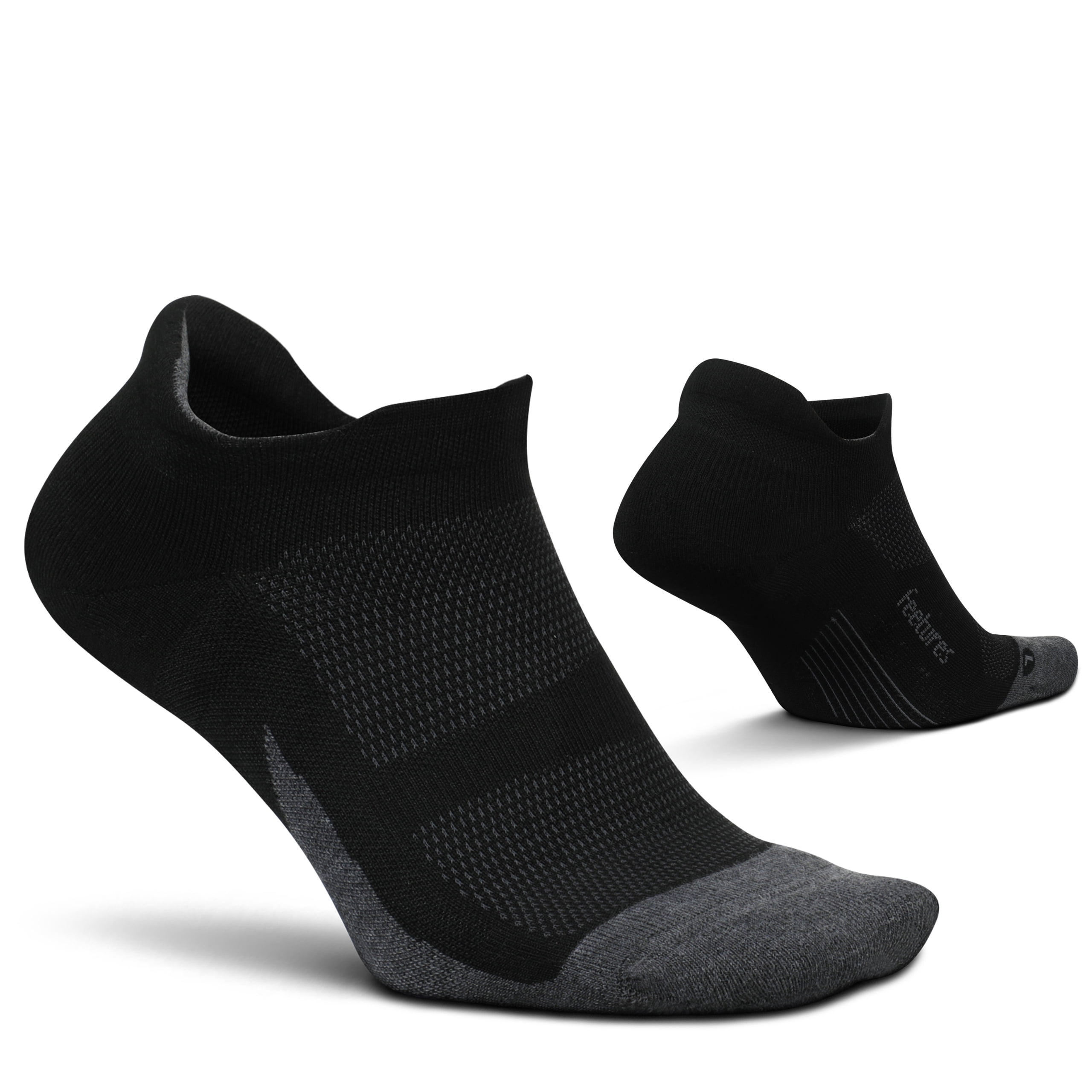 Feetures Elite Max Cushion No Show Tab Block- Running Socks for Men   Women, Athletic Compression Socks, Moisture Wicking- Large, Black -  Walmart.com