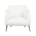 thumbnail image 2 of Elegant 1pc Accent Chair In White Boucle With Comfortable Seat And Legs Upholstered Dependable Solid Wood Plywood Frame, 2 of 4