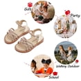 thumbnail image 4 of Toddler Girl Rosegold Sandals Size 5 - Little Flower Girl Easter Flower Girl Dress Shoes Sparkly Little Kid Summer Flats, 4 of 6
