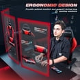 thumbnail image 6 of Homall Gaming Chair Office Chair High Back Racing Computer Chair PU Leather Adjustable Seat Height Swivel Chair Ergonomic Executive Chair with Headrest, Red, 6 of 8