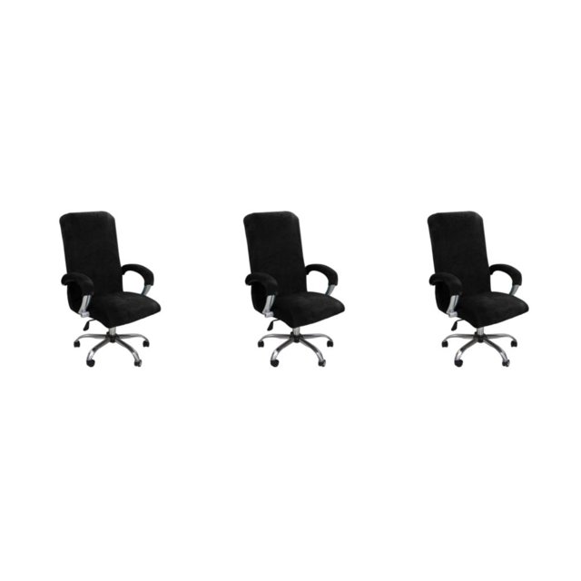 Naiovety 3 pack/lot cubierta de silla de decoración embellecedora añade un toque de elegancia a las fundas de silla de hogar u oficina negro Type1 NO1