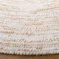thumbnail image 3 of SAFAVIEH Braided Bernica Solid Polyester Reversible Area Rug, Ivory/Brown, 5' x 5' Round, 3 of 7