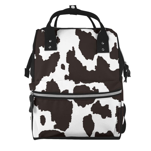 Disketp Cow Skin 2 Mochila de Pañales de Gran Capacidad con Múltiples Bolsillos, Mochila de Viaje Multifuncional para Bebé, Unisex, Moderna y Resistente