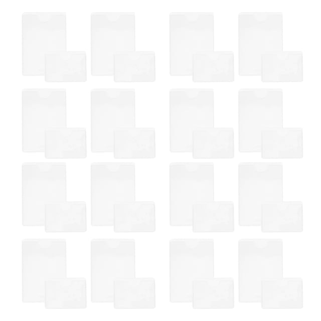 unbranded 50Ud Fundas Adhesivas Claras Para Etiquetas Y Tarjetas En Material Resistente PVC