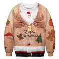 thumbnail image 1 of Chaqueta de pareja de moda estampada de manga larga con estampado 3D de Navidad fea para hombre (tipo 2),, 1 of 1