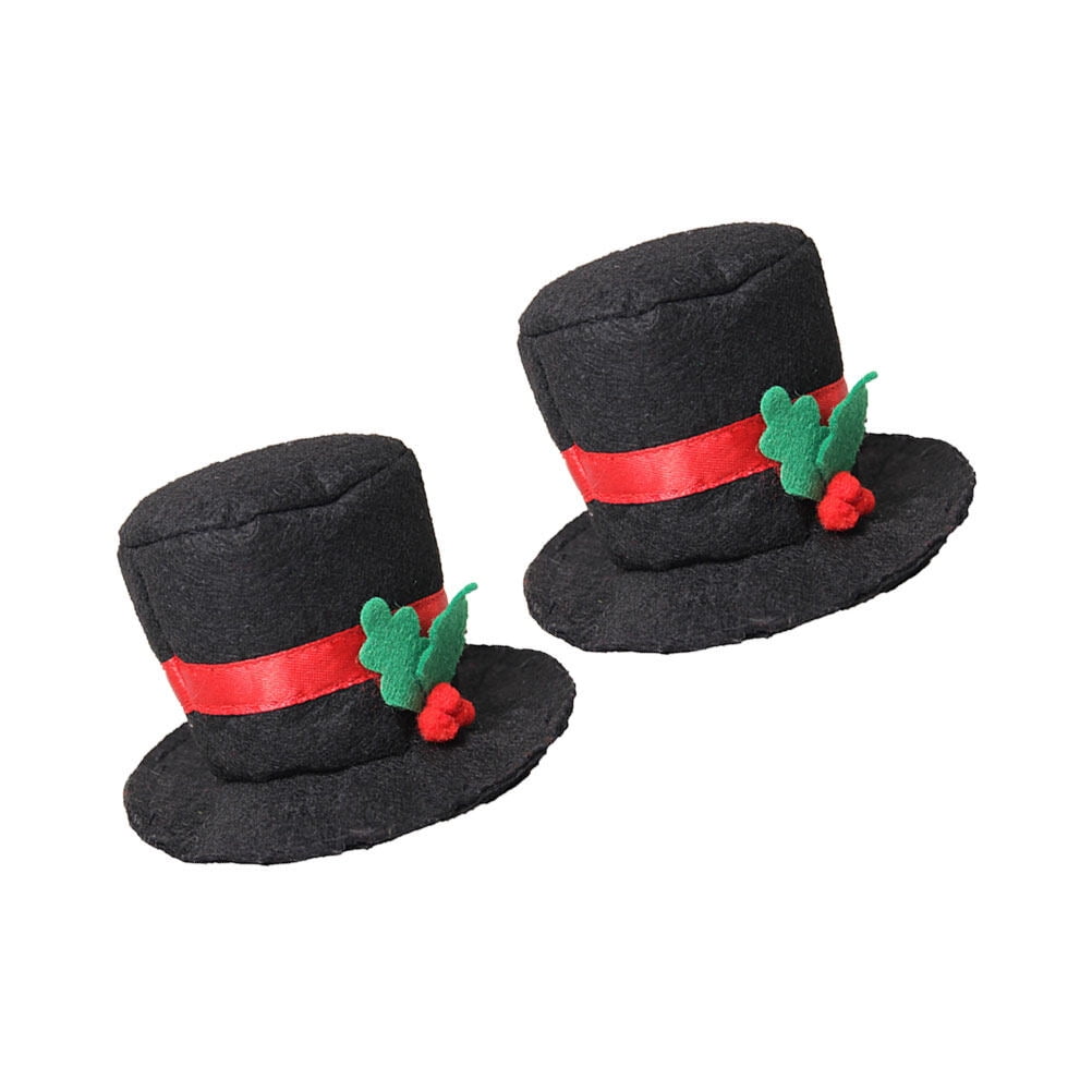 PAMINGONO 2Pcs Black Pet Hat for Dogs Soft Comfortable Cap Perfect for Family Photos and Parties