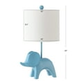 thumbnail image 3 of SAFAVIEH Ellie 20 in. Elephant Blue Ceramic Table Lamp with 100% White Cotton Shade, 3 of 6