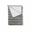 thumbnail image 2 of Abstract Soft Flannel Fleece Throw Blanket, Grunge Pattern Image of Horizontal Stripes and Repeated Dots, Cozy Plush for Indoor and Outdoor Use, 50" x 70", Off White and Charcoal Grey, by Ambesonne, 2 of 6