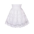 thumbnail image 5 of Girls Dress Off White Embroidered Flower Halter Dress Wedding Party 8 Years, 5 of 6