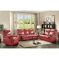 thumbnail image 5 of Passion Furniture Ward 55 in. Red Faux leather 2-Seater Reclining Sofa with Pillow Top Arm, 5 of 5