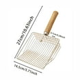 thumbnail image 3 of BotaniNest Wooden Handle Metal Litter Large Cat Waste Sif Ter With 7mm Slots (11, 3 of 7