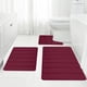 thumbnail image 5 of Fiudx Ofertas Relámpago Juego De Alfombrillas De Baño De Espuma Viscoelástica, Alfombras De Baño Para 3 Piezas, Alfombrillas De Baño, Universales, Suaves, Cómodas, Absorción De Agua, Antideslizantes,, 5 of 7