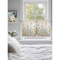 thumbnail image 3 of Colorful Floral 2 Panel Kitchen Curtains for Small Windows, Farmhouse Vintage Dragonfly Butterfly Flower Bathroom Tier Curtain, Short Window Treatment for Bedroom/Living Room 55"x24", 3 of 6