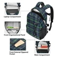 thumbnail image 5 of JIALIOU 14" Laptop Backpack Waterproof Airline Approved Stylish Casual Daypack for Travel Business College Work, Blue Yellow Plaid Pattern, 5 of 8