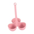 thumbnail image 2 of Hervidor de huevos, vaporera de huevos, soporte para recipientes, bandeja dispensadora de huevos Rosa 3 agujeros, 2 of 9