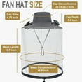 thumbnail image 7 of Mosquito Net Hat with Fan Built-in,Wide Brim Solar Fan Hat with Net,Bug Net for Head UPF 50+ Outdoor Fishing Hat,Dark Gray, 7 of 7