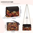 thumbnail image 6 of KUIFORTI Orange Maple Leaf Crossbody Leather Bag Casual Durable Medium Flap Crossbody Handbag with Chain Strap Soft Shoulder Bag for Women for Camping Parties, 6 of 6