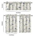 thumbnail image 4 of Rustic Wildflower Curtains 36 Inch - 3 Panel Farmhouse Bohemian Set with Vintage Floral Design, Rod Pocket Kitchen Window Drapes for Cottage Decor, 4 of 4