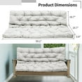 thumbnail image 5 of Hanging Chair Replacement Cushion, Outside Bench Cushion with Backrest, 2-3 Seater Cushion with 8 Ties for Outdoor Furniture, 59 x 39 x 4 Inches Porch Hanging Chair Cushion Garden Bench, 5 of 5