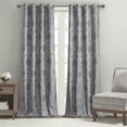thumbnail image 3 of SunSmart Amelia Polyester Tricoté Jacquard Haut Rideau Panneau en Gris, 3 of 15