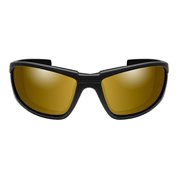 Wiley X WX Boss Mens Sunglasses, Polarized Venice Gold Mirror (Amber) Lens / Matte Black Frame - CCBOS04