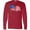 Red, variant on Inktastic American Flag Design Long Sleeve T-Shirt