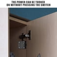 thumbnail image 4 of TEHAUX 1Set Wear Resistant Door Switch for Hanging Cabinets Closet Light On Off 4.8X4.6In, 4 of 6