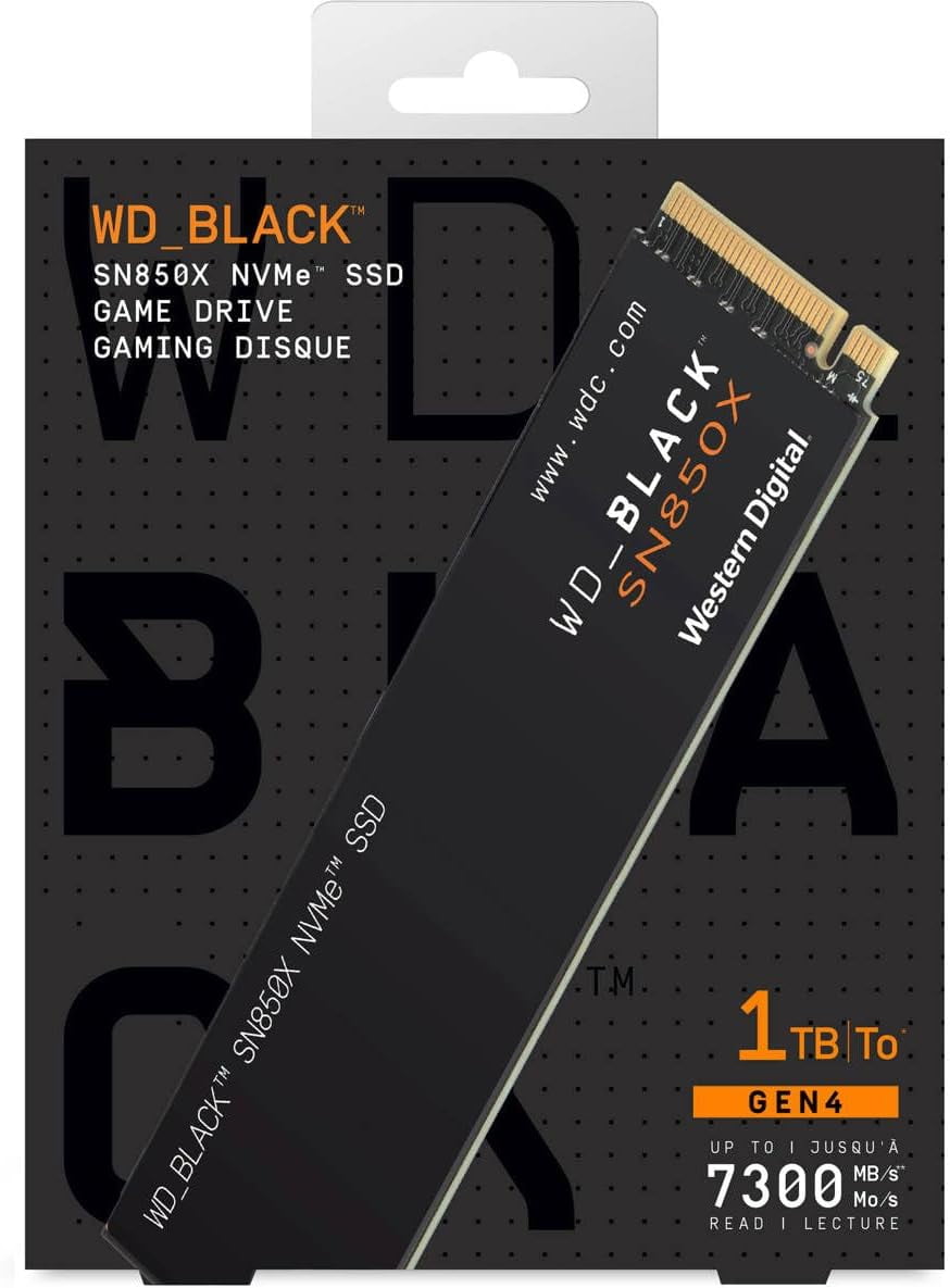 WD BLACK 1TB SN850X NVMe Internal Gaming SSD Solid State Drive - M