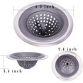 thumbnail image 3 of Stainless Silicone Kitchen Sink Strainer,Drain Protector,Prevent Clogging,Large Wide Rim 4.5 inch Diameter,Tools Home Improvement,pack of 2 (Gray), 3 of 5