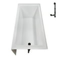thumbnail image 6 of Streamline NAL-5340-ORB 60 in. x 30 in. Acrylic Right-Hand Drain Alcove Bathtub in Glossy White With External Drain in Matte Oil Rubbed Bronze, 6 of 10
