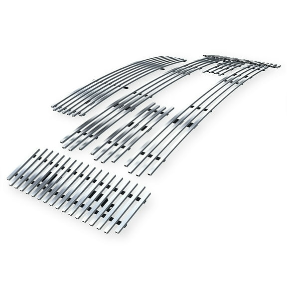APS Premium Stainless Steel SS Chrome Billet Grille Grill Insert Combo Compatible with Ford F250 F350 F450 F-550 SD 2008 2009 2010 Main Upper Lower Bumper N19-A30876F