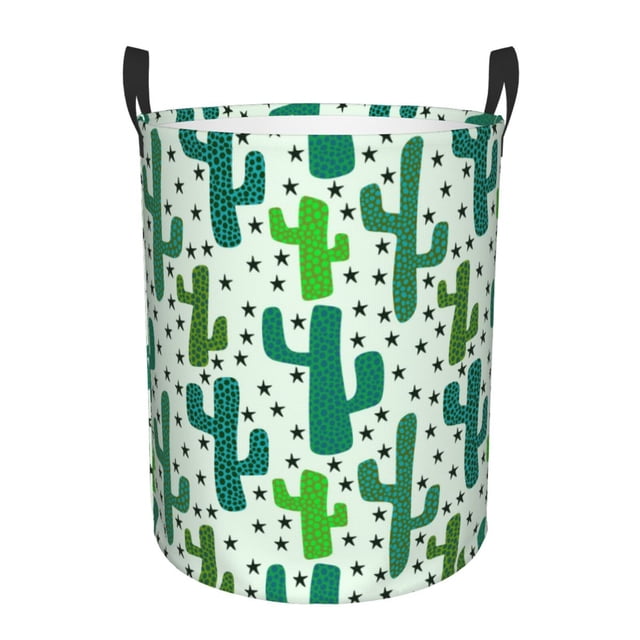 Fotbe Cactus 1 Cesto de Ropa con Asas, Cesto Impermeable de Gran Capacidad, Bolsa de Lavado para Dormitorio, Cesto de Ropa con Ruedas y Asas-Small