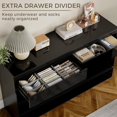 thumbnail image 7 of Selooye 8-Drawer Modern Wooden Dresser, 55In Wide Modern Dresser with Storage Dresser Wide Wooden Chest Drawers for Living Room, Entryway, TV Stand，Black, 7 of 7