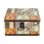 Wooden Storage Box with Lock Vintage Style Decorative Box Container for Jewelry Document Props