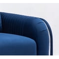 thumbnail image 3 of Modern Velvet Sofa with Unique 3D Armrests - 220cm Blue for Living Room, 3 of 10