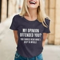 thumbnail image 2 of Camiseta con estampado sarcástico para mujer - Camiseta informal de manga corta con frases divertidas, 2 of 5