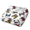 thumbnail image 2 of KLL Fleece Blanket Plush Throw Blanket Bulldog Sunglasses Face ,Soft Fuzzy Cozy Flannel Blanket for Couch Sofa Bed.(80"x60" ), 2 of 7