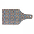 thumbnail image 1 of Ethnic Cutting Board, Oriental Geometric Composition with Ornamental Colorful Composition of Rhombuses, Tempered Glass Cutting and Serving Board, Wine Bottle Shape, Multicolor, by Ambesonne, 1 of 1