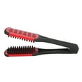 thumbnail image 2 of Abrazadera De Cepillo De Cerdas De Doble Cara, Herramienta De Peinado Multifuncional Para El Cabello Recto, Abrazadera Para Alisar El Cabello Para Mujeres Para Mejorar La Salud Del Cergrey Rojo, 2 of 8