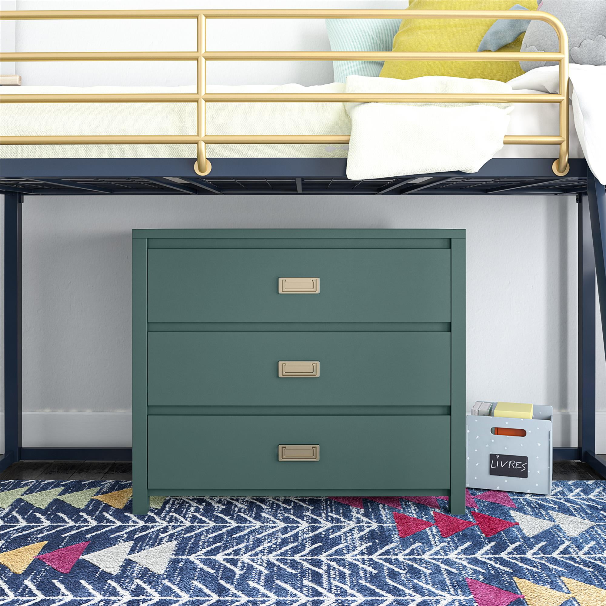 Max & Finn Haven 3-Drawer Kids' Dresser, Hunter Green