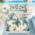 thumbnail image 4 of Manfei 3D Turtle Starfish Full Size Sheets for Kids Boys and Girls, Coastal Print Bed Sheets 4 Pieces, 1 Flat Sheet, 1 Fitted Sheet and 2 Pillowcases, 4 of 6