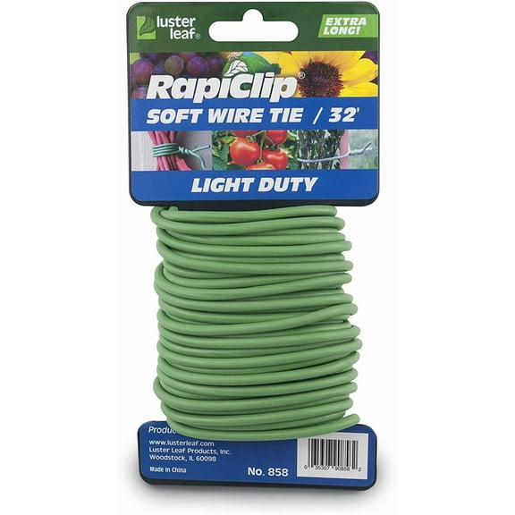 858 Rapiclip Soft Wire Tie, Green, Light Duty, 32 Feet