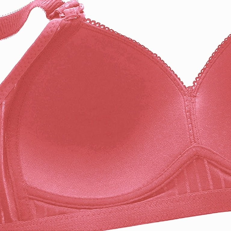 SELONE 2023 Everyday Bras for Women Push Up No Underwire for Large Bust  Everyday for Sagging Breasts Soild Wire Free One Piece Back Buckle Nursing  Bras for Breastfeeding Watermelon Red L 