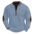 thumbnail image 2 of Blusas y camisas de manga larga con cuello redondo Sudadera con capucha de cuello redondo para hombre Jersey estampado Blusa de poliéster de manga larga para hombre, 2 of 4