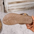 thumbnail image 4 of MKLEKYY Sandalias Planas para Mujer Sandalias Cómodas para Uso Casual, Vacaciones En La Playa y Uso Diario Con Diseño de Diamantes de Imitación, 4 of 4